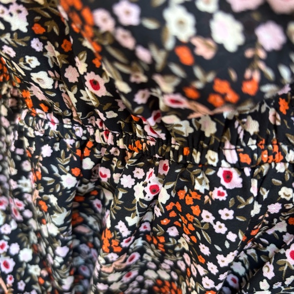 Black Tape Floral Mini Dress Small Twee Cottagecore Washable Fairy Blacktape - Picture 7 of 11